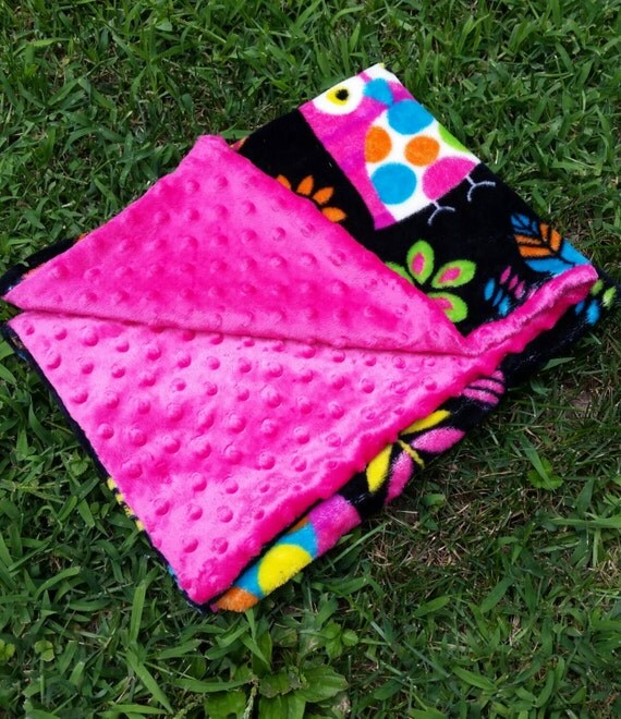 Very Soft Nursery Owl Blanket Wubbie Toddler by LetaLeesBows03