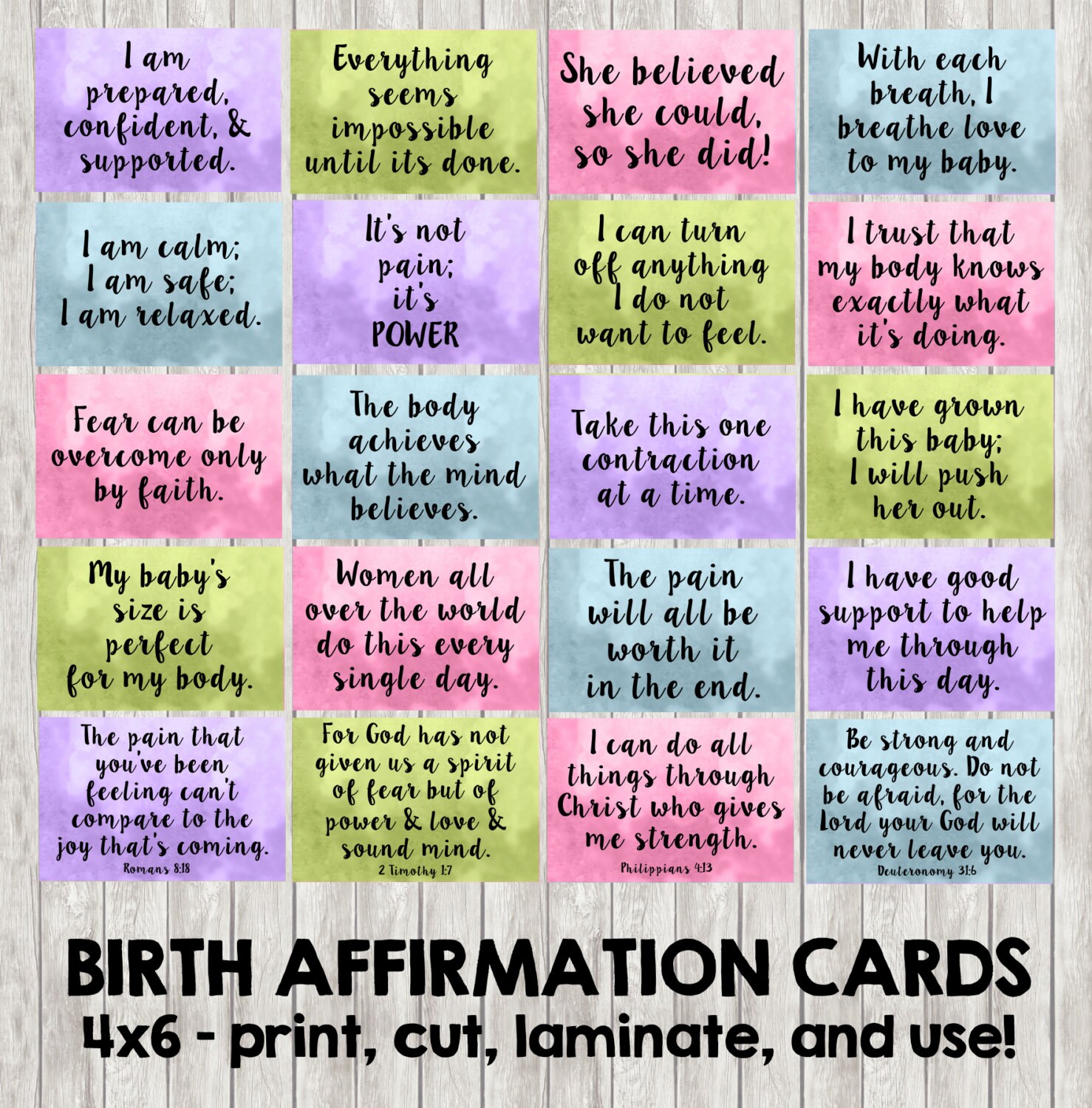 Birth Affirmations Printable Astra edu pl