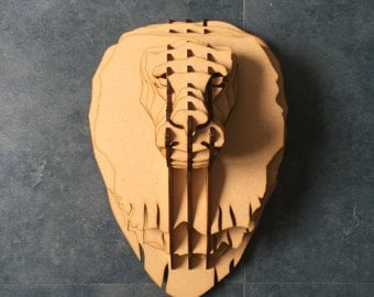 Large Lion Trophy Animal Head 3D Wall Art Decor - Laser Cut MDF Home Decor