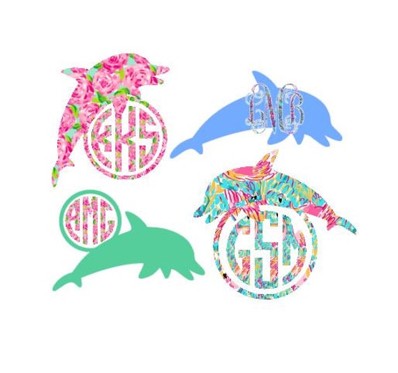 Download Dolphin Monogram SVG Studio 3 DXF EPS and pdf Cutting Files