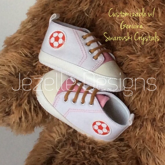 Baby Bling Shoes for Newborns w/ Swarovski Crystals Soft Sole