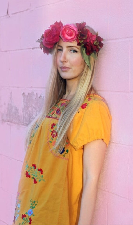 flower flower Red shop etsy crown crown