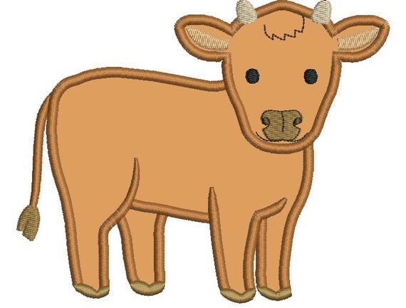 Download Steer Applique Cow Design Cow Applique Cow Embroidery Cute