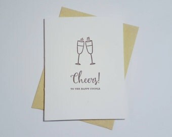 Items similar to Cheers Wedding Card on Etsy