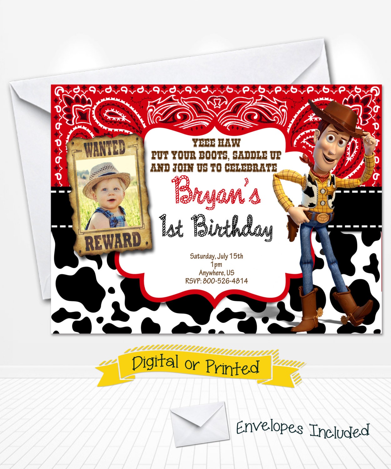 Woody Party Invitations 2