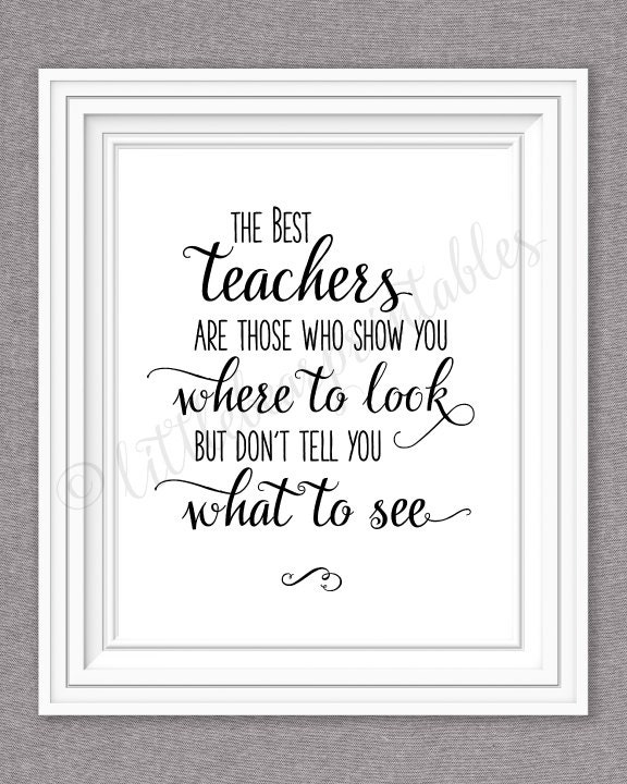 The best teachers are those who show you where to look