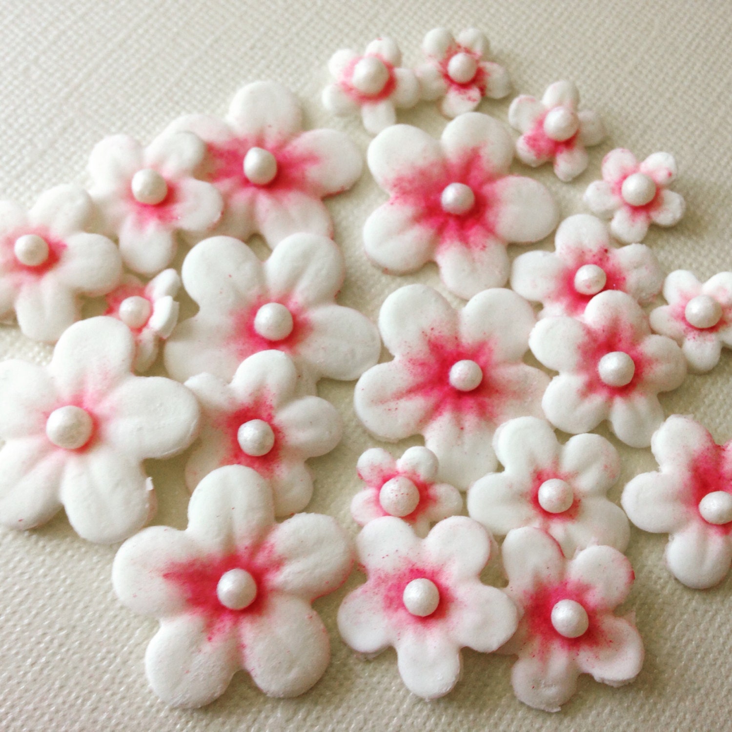 24 Fondant Cherry Blossoms I 24 Gumpaste Cherry Blossoms I