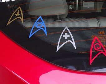 Star Trek - Starfleet Insignia Badge Multipack or Individual - Vinyl Decal - Multiple Colors