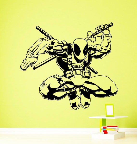 Deadpool Stickers Wall Vinyl Decals Home Interior Murals Art