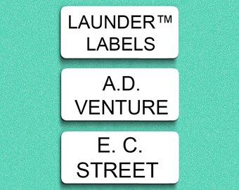 72 Stick On Clothing Labels - Custom Print Personalised LAUNDER™ Labels