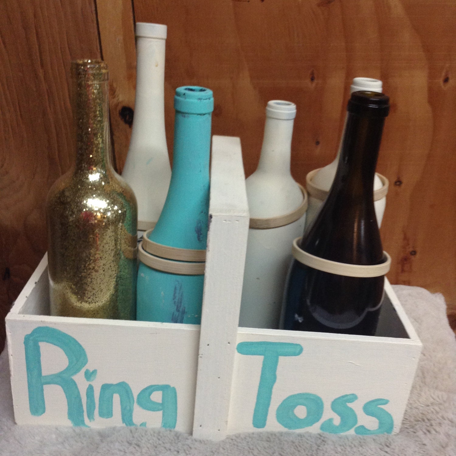 Repurposed Wine Bottle Ring Toss Lawn Game by UpTanzi on Etsy