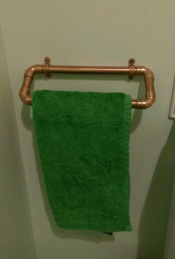 Bespoke real copper pipe towel rail