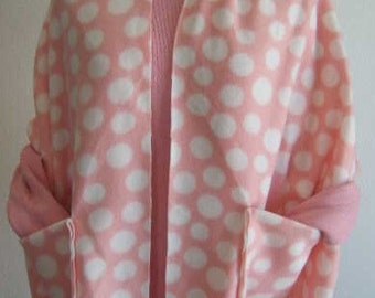Fleece Shawl with Fringe and Pockets