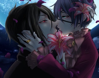 Black Butler Sebastian x Ciel Print