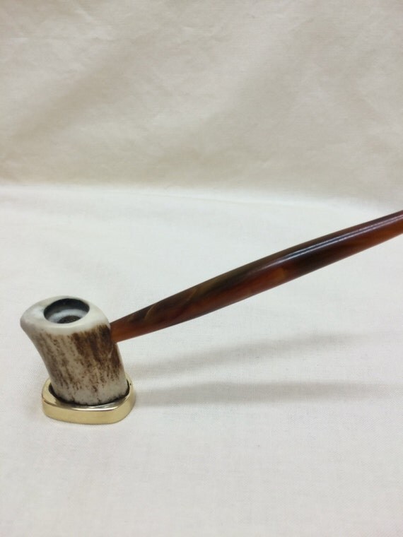 Deer antler & buffalo horn pipe