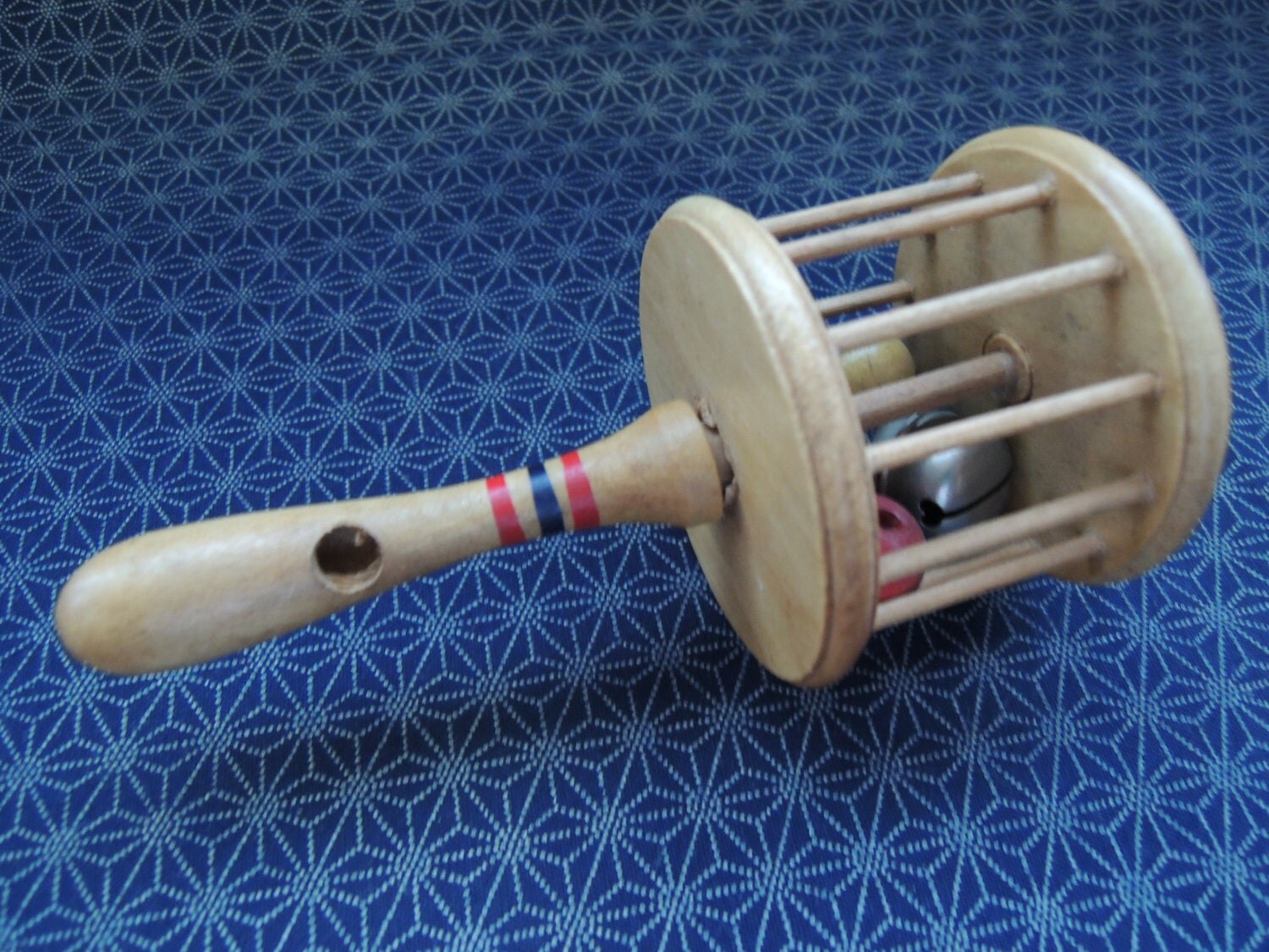 Vintage Japanese Toy rattle Wood Toy Rattle