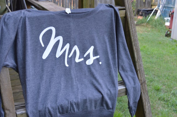 mr and mrs long sleeve shirt