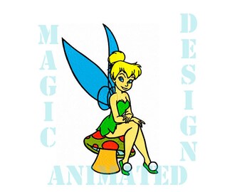 Tinkerbell Machine Embroidery Design in 5X7 ---Instant download---