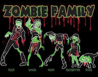 Items similar to Zombie Family Framed Print - Altered Antique Photo on Etsy