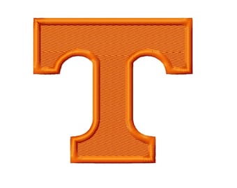 Tennessee T Solid Fill Embroidery Design 2x2 3x3 4x4 5x5 Vols INSTANT DOWNLOAD