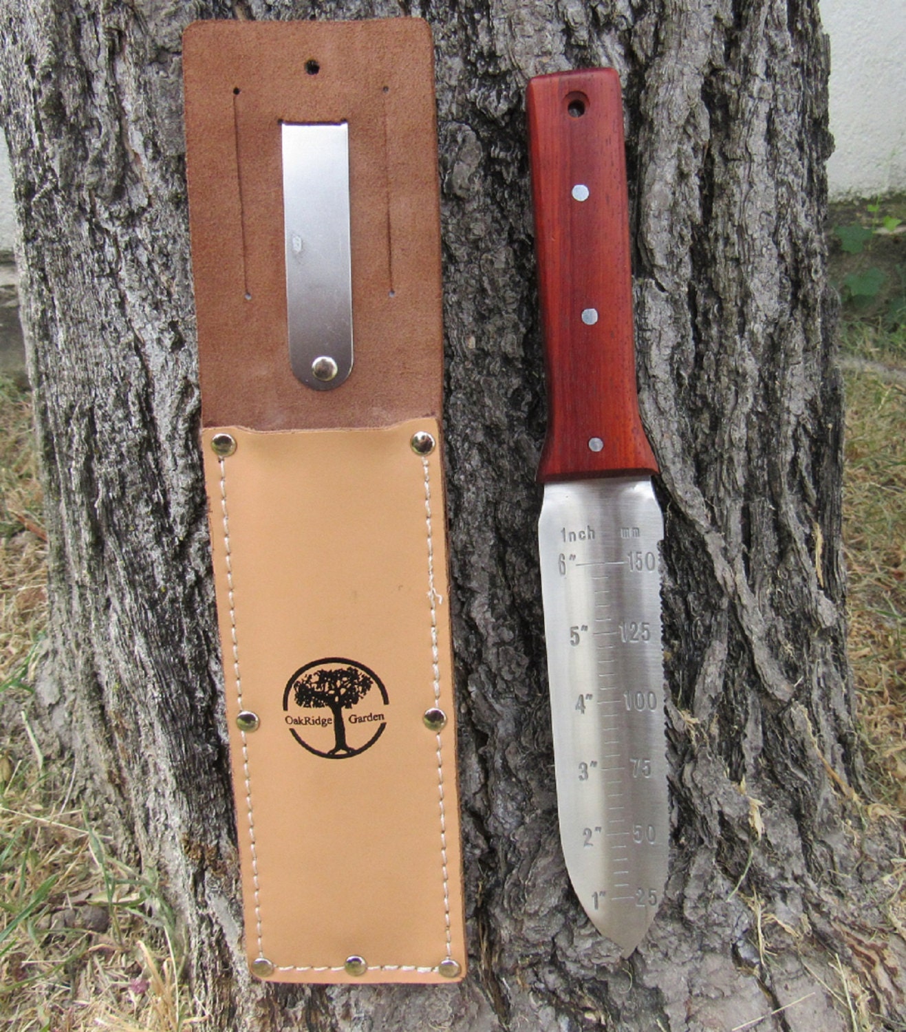 Garden Tools By Oakridge Gardens Hori Hori Knife Leather Sheath Garden