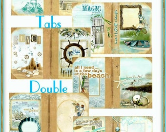 Beach Mail Mini Book Journal Kit with 26 Pages & 40 Embellishments Summer Memories INSTANT DOWNLOAD Digital Printable