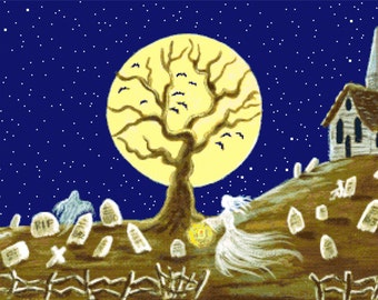 Halloween Cross Stitch Pattern "By the Fright of the Moon"