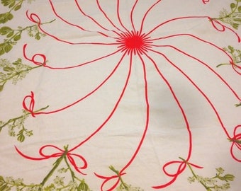 Vera Neumann Tablecloth Ladybug Vintage 60s Linen