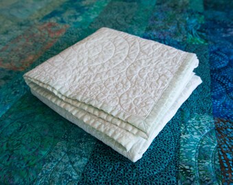 Baby Quilt White Crib Quilt Modern Baby Quilt Crib Bedding Wall Hanging Baby Shower Gift White Baby Quilt Christening Gift White Quilts