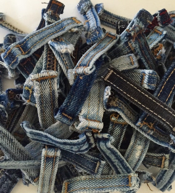 Reclaimed Blue Jean Belt Loops to Repurpose