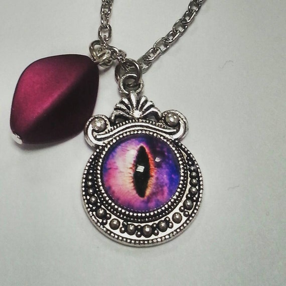 Evil Eye Cat Monster Pendant Necklace