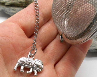 Tea Ball Infuser with Indian Elephant - Tea Ball, Tea Strainer, Tea Infuser, Loose Leaf Tea, Tea Brewing, Ganesh, Elephant