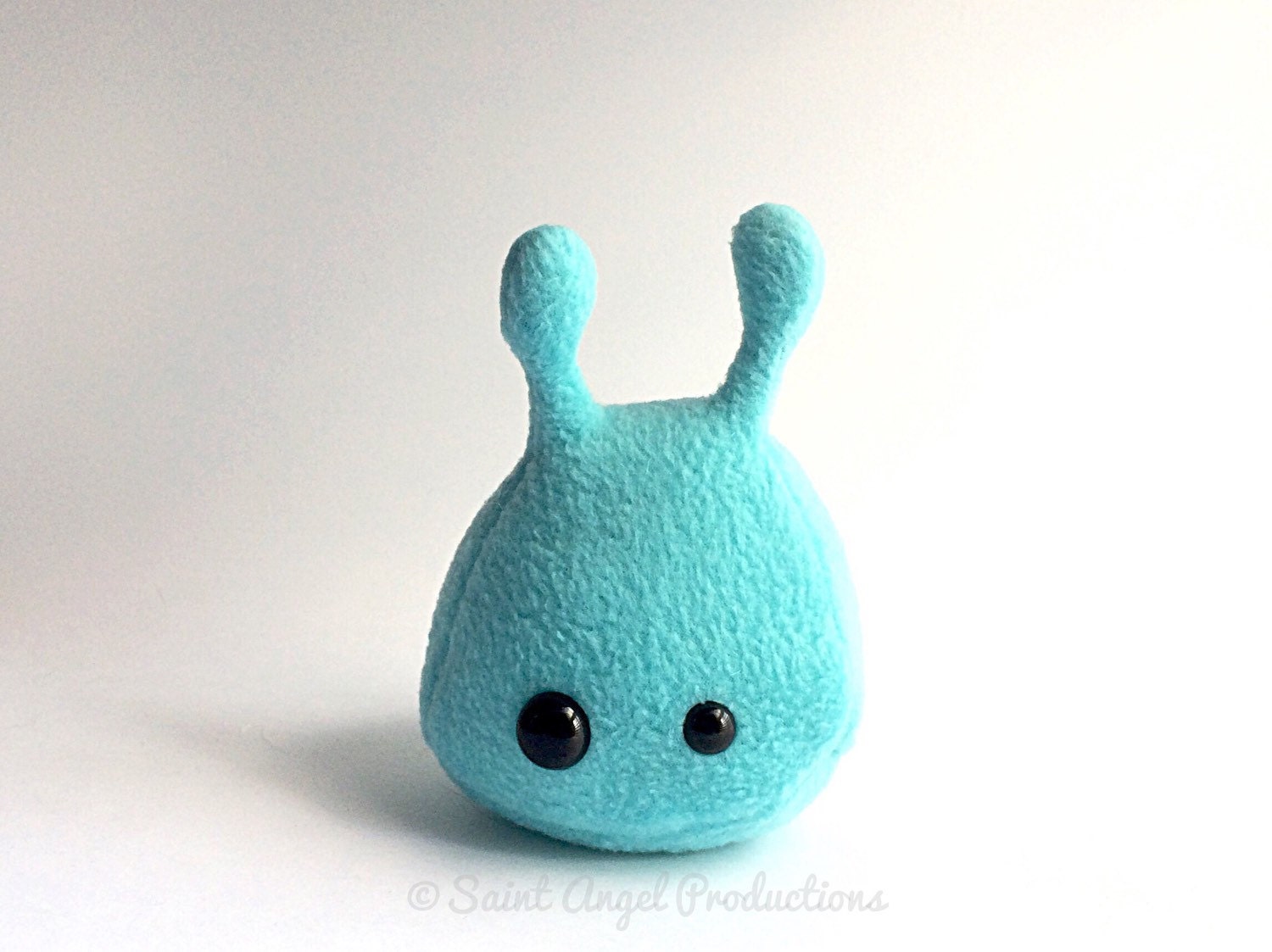 Light Aqua Blue Stuffed Alien Plush Small Handmade Plushie