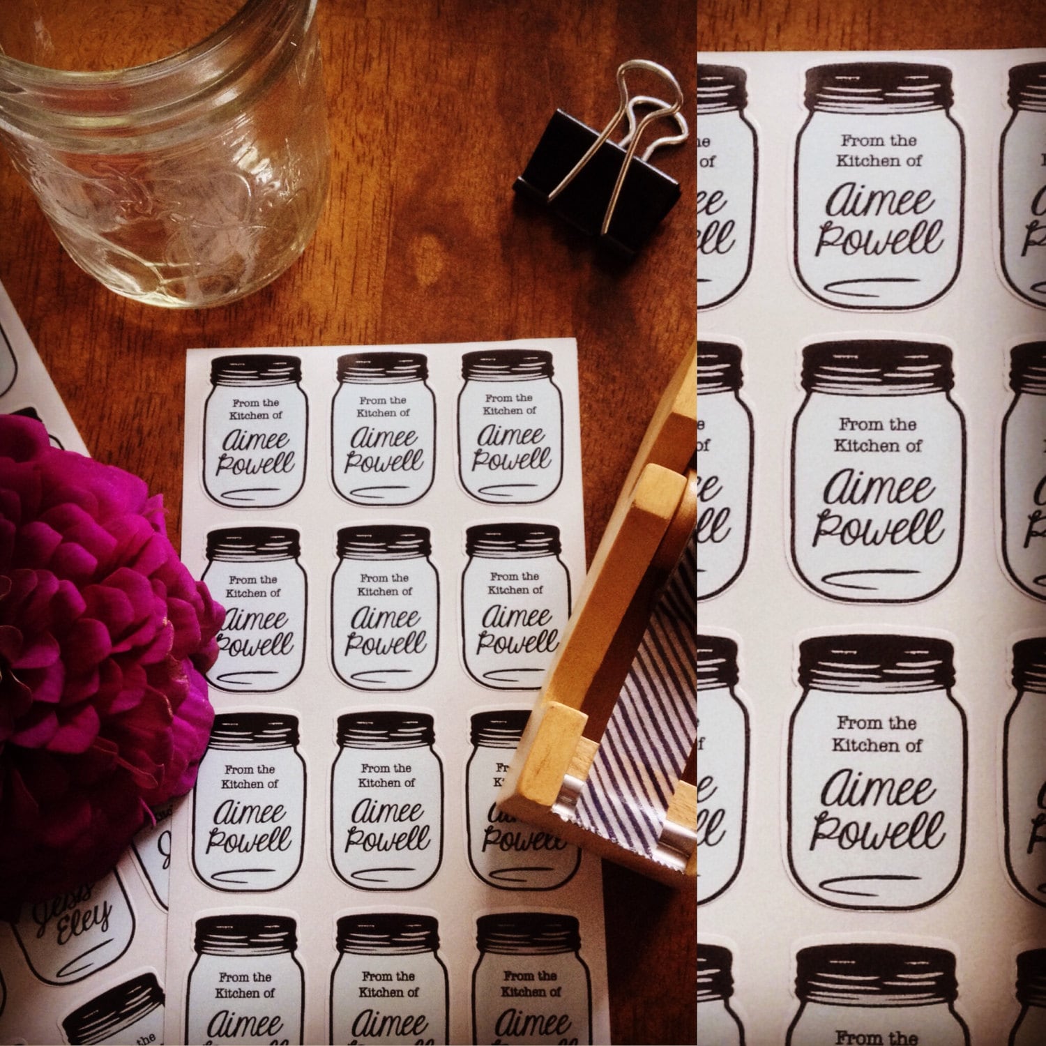 Personalized Labels Ball Jar Mason Jar by KristinBleyDesign