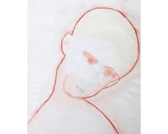 Mid Century Painting -vintage portrait, abstract, figural, picasso