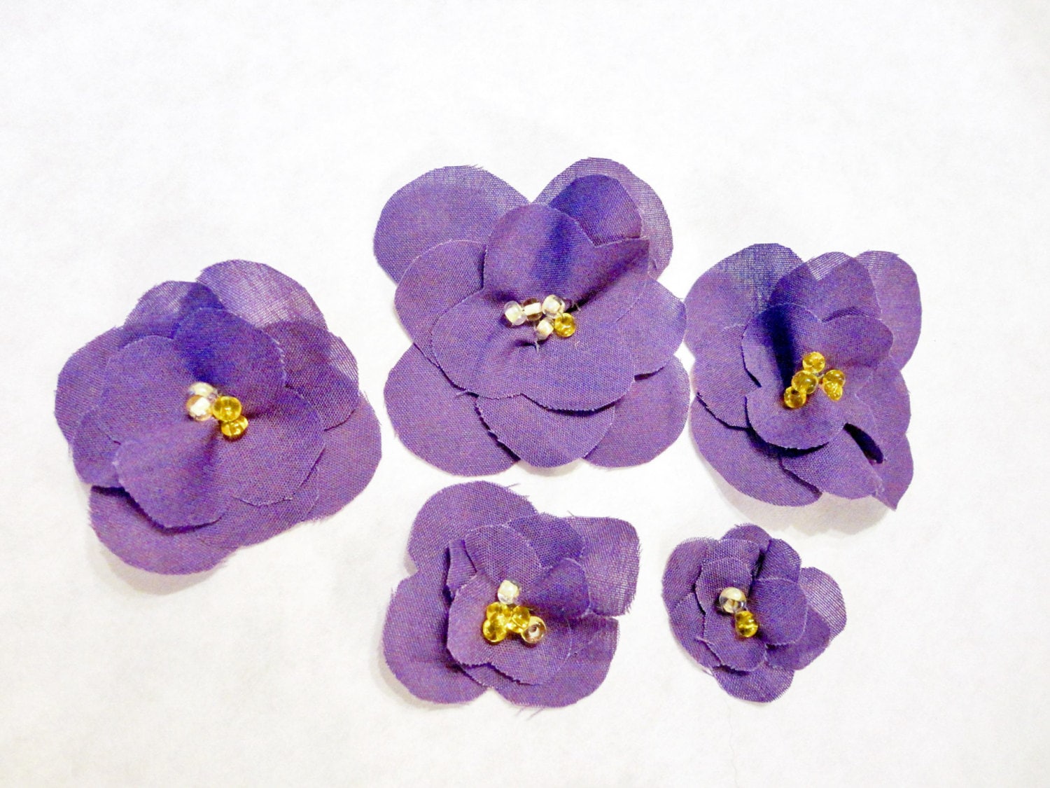 Purple flower scrapbook embellishments card making supplies or