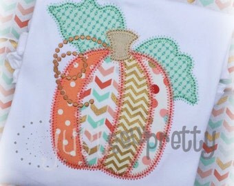 Vintage Pumpkin Applique Design