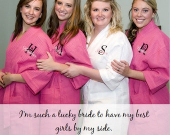 bridesmaid robes with names