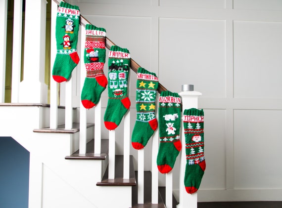 Personalized Christmas Stockings Personalized Stockings Knit