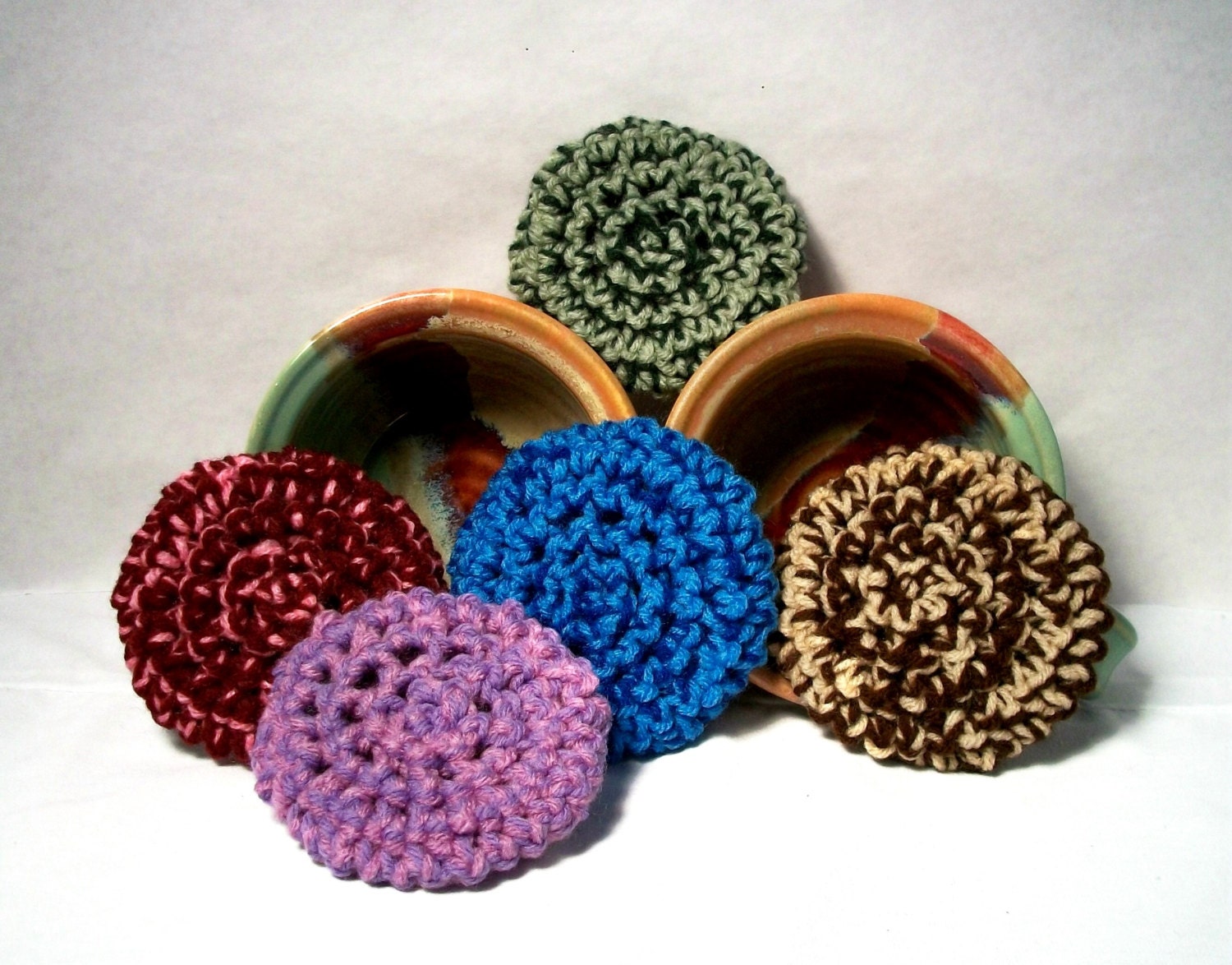 Yarn Scrubbies. Facial scrubbie ecofriendly by JazzysCrochet