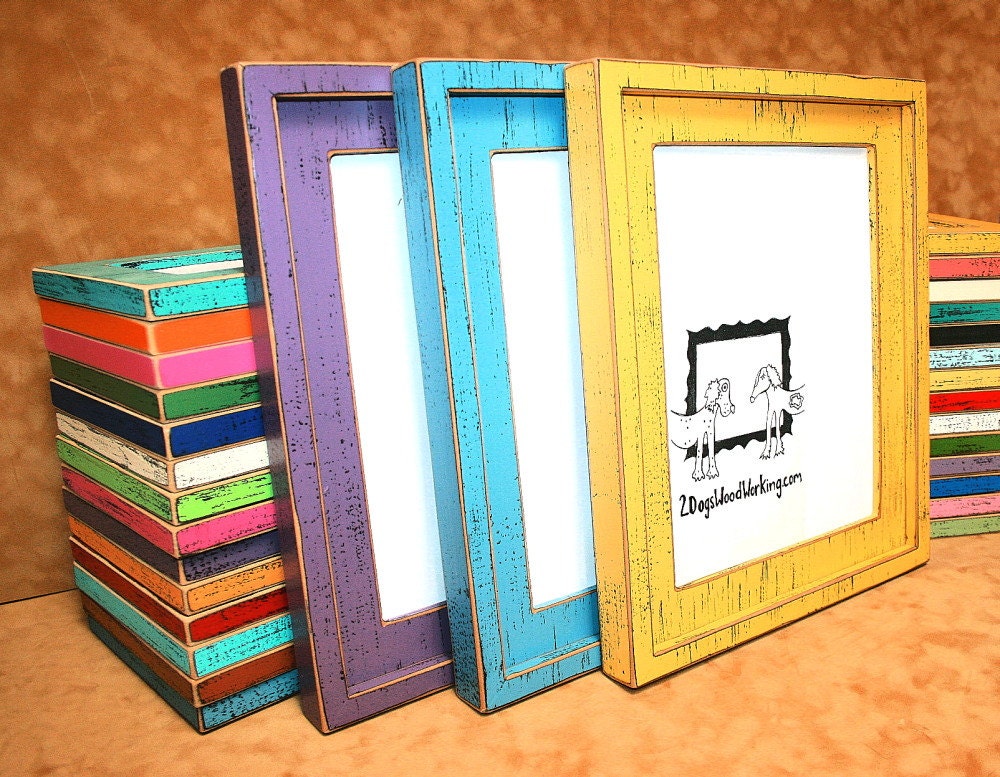6x8 picture frame Colored photo frame Weathered rustic