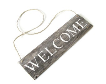 Reclaimed Wood Welcome Sign - Rustic Decor