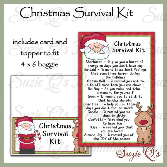 Christmas Survival Kit includes Topper and Card Digital