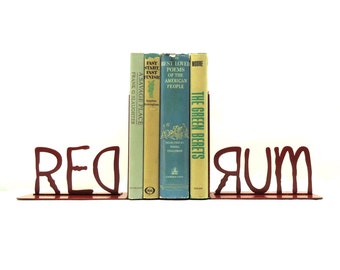 REDRUM Metal Art Bookends - Free USA Shipping