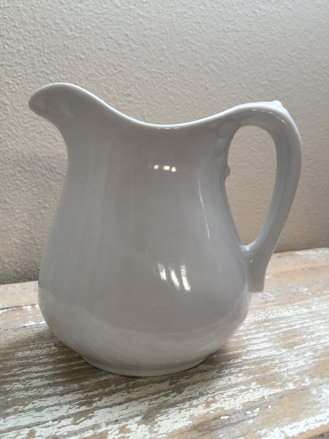 Vintage Creamer White Antique Pitcher Two's Company