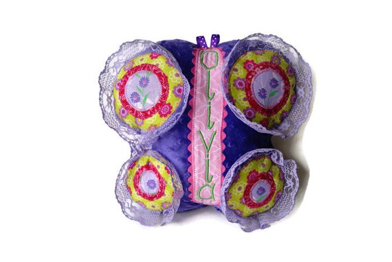 plush butterfly pillow