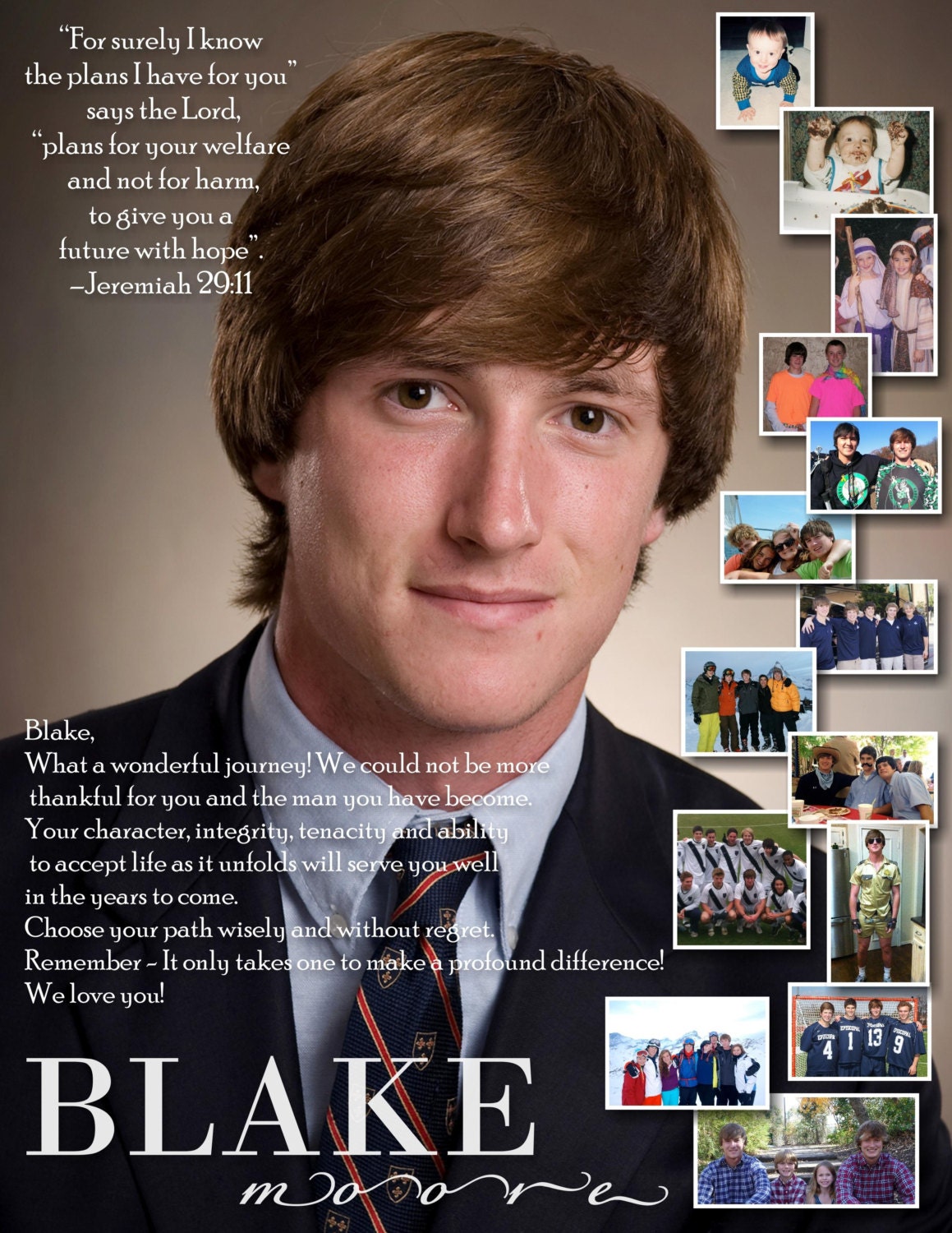 Custom Designed Senior/School Yearbook Ad Full Page