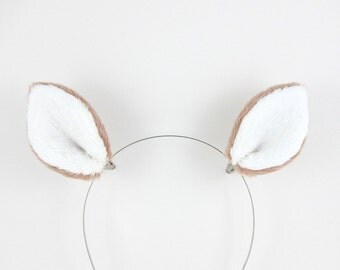 Baby Deer Ears Hair Clips Fawn Costume Fluffy Plush Ears