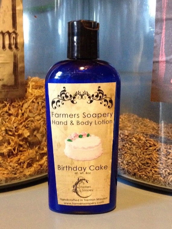 Birthday Cake Hand & Body Lotion 4oz by FarmersSoapery on Etsy
