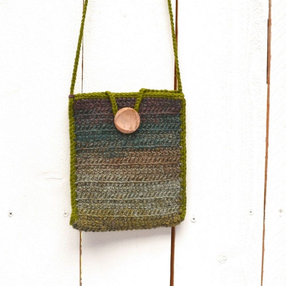 Small Cross Body Bag Crochet Shoulder Bag Long by theGoodShnit